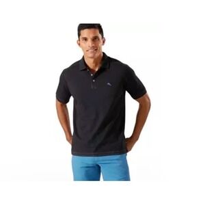 Tommy Bahama Islandzone Supima Men's BLACK Polo Short Sleeve Sz XXL